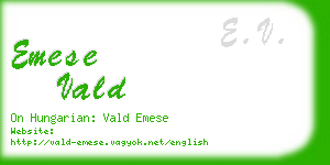 emese vald business card